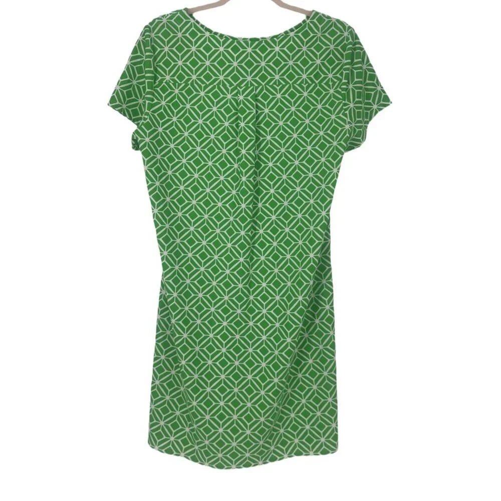 Jude Connally Green Geometric Print Mini Dress Size L (Fits Small) - Picture 5 of 6